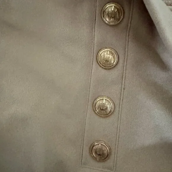 H&M Taupe High-Waisted Button-Front Shorts | XXL | NWT - Picture 3 of 5